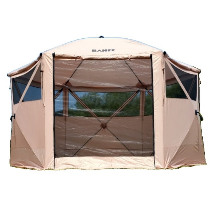 원터치 텐트 육각 스크린 대형 패밀리 돔형 아웃도어 캠핑