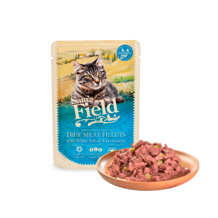 샘스필드 고양이 주식파우치 4종, 24개, 85g