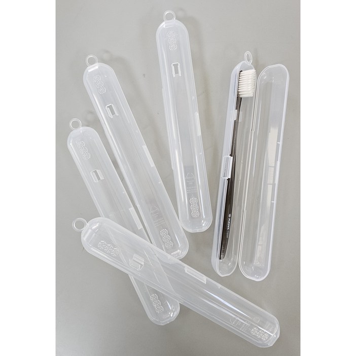 휴대용 칫솔 보관케이스 원통형 원터치 칫솔 보관통 칫솔통 휴대용케이스 여행 출장 외출 학교 사무실 어디서나 간편하고 청결하게 칫솔보관, 10개, 23g