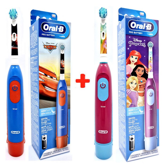 오랄비 유아전동칫솔 1+1 세트 스테이지스파워 카즈 프린세스 어린이전동칫솔세트