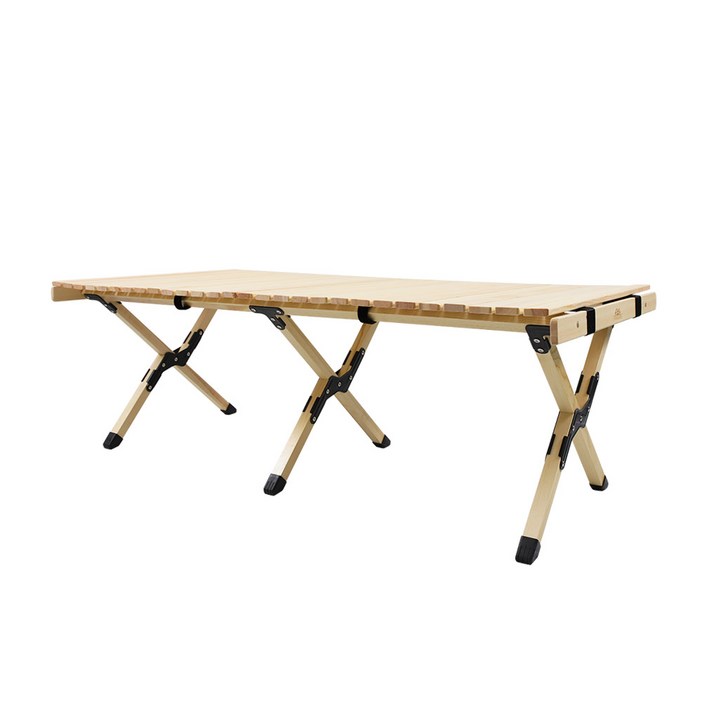 접이식 우드 롤 테이블 캠핑 휴대용 접이식탁자 등산 낚시 피크닉 가정 사무실 다용도 선반 태이블, 우드