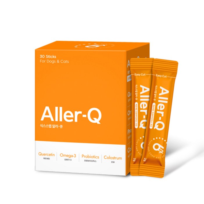 식스스텝 알러큐 반려동물 알레르기 영양제 30포