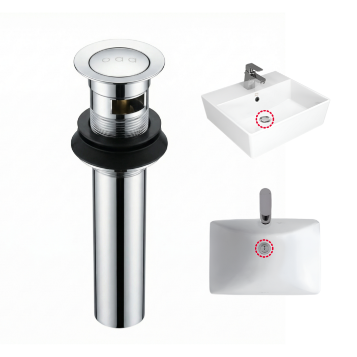 오아스튜디오 국산 황동 자동 폽업 2가지 사이즈 세면대부속품 세면대마개