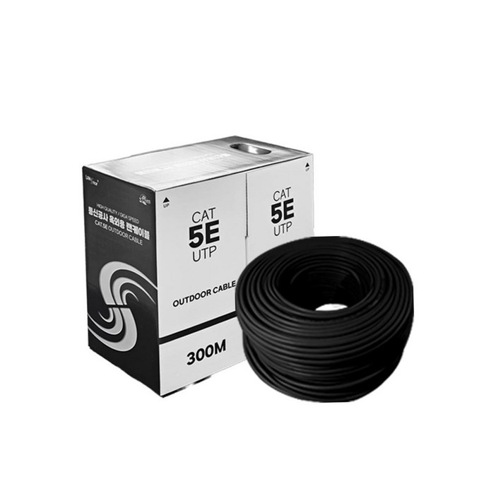 LANstar Cat.5E UTP 300M 옥외용 케이블 블랙 HDPE 재질 LSC5OD300 LANstar Cat.5E UTP 300M 옥외용 케이블 블랙 HDPE 재질 LSC5OD300