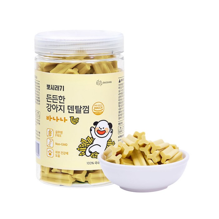 뽀시래기 든든한 강아지 덴탈껌, 바나나, 300g, 8개 뽀시래기 든든한 강아지 덴탈껌, 바나나, 300g, 8개