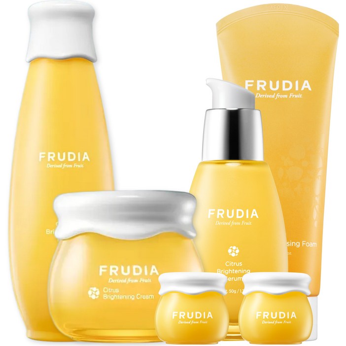 [미백 브라이트닝 4종] 감귤 토너 + 세럼 + 크림 + 폼클렌징 (미니 크림 2개 증정), 1세트