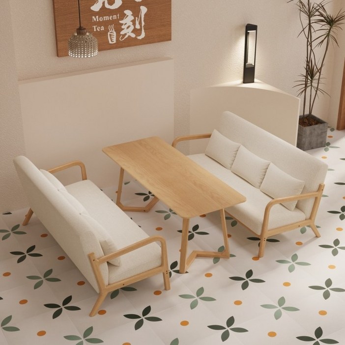 낮은 식탁세트 홈카페 커피숍 의자 테이블 세트