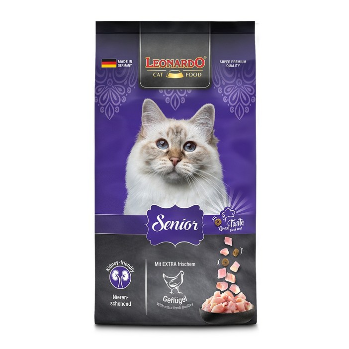 레오나르도 시니어 사료 노령묘 신장관리용 치석관리 7.5kg, 시니어, 7.5kg, 1개