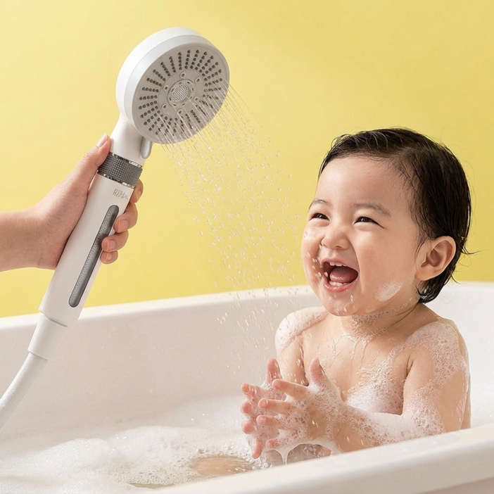 아토퓨어 필터 샤워기헤드 아기 수압상승 저자극 온오프 마이크로버블, 본품마이크로버블 샤워기  ACF필터1개포함, 1개