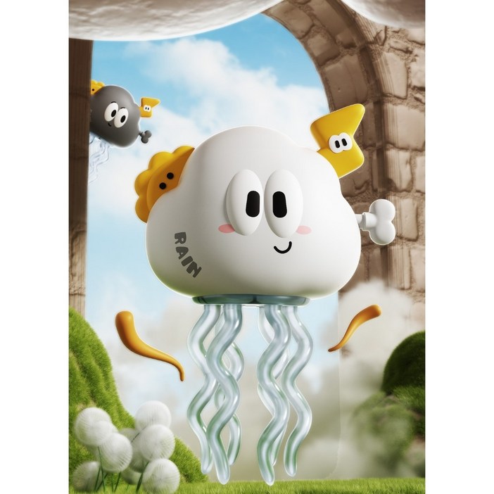 댄싱 장난감 태엽, 흰구름, 1개