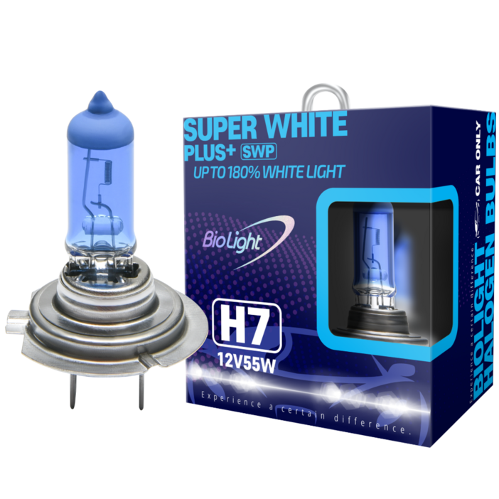 차량용 할로겐 램프 슈퍼 화이트 플러스 H7 1 Set, 2개입, SUPER WHITE PLUS, H7