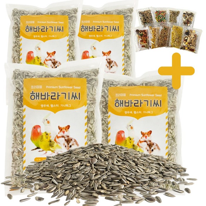 리아펫 프리미엄 해바라기씨 400g, 400g, 4개