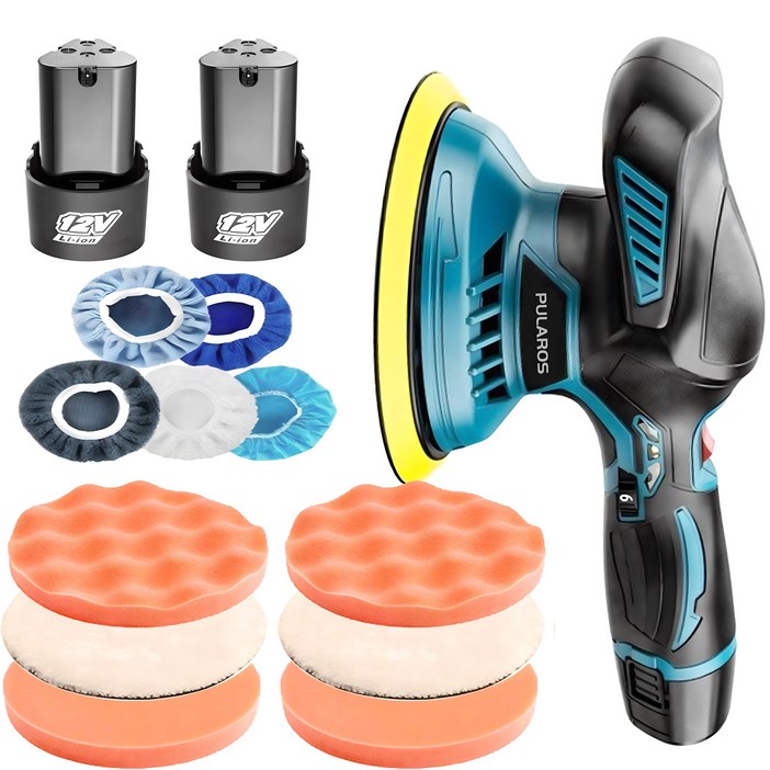 풀라로스 무선 자동차 광택기 흠집제거 광택복원 유리 유막제거 차량관리 듀얼 폴리셔, 선택A스탠다드 패키지배터리 2개