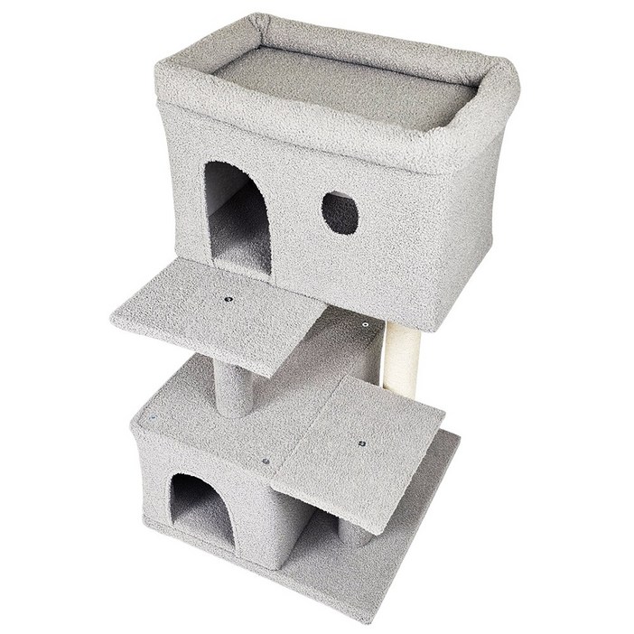 어몽더펫 뚱냥이 낮은 미니 캣타워 숨숨집