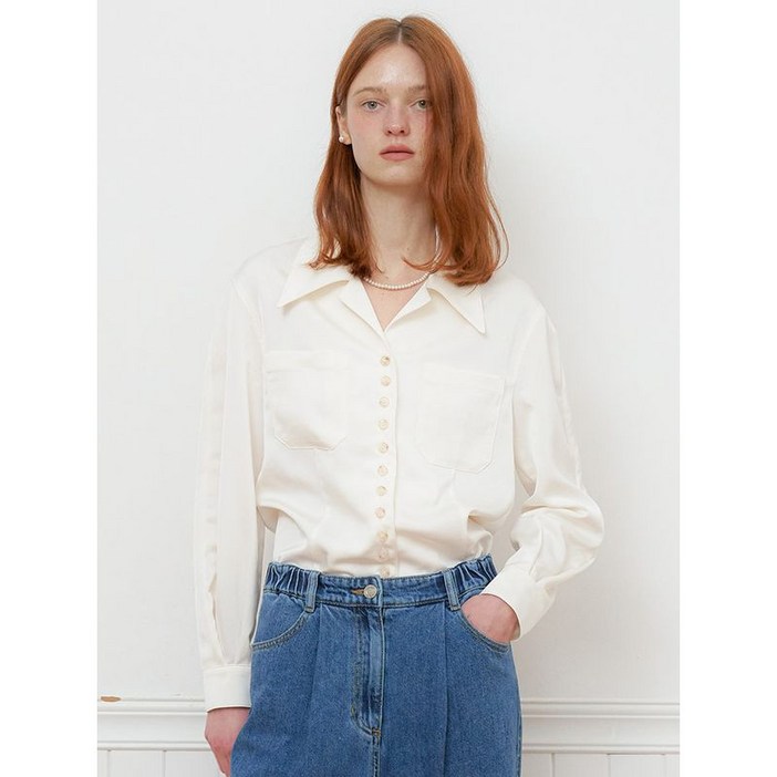 올리브데올리브 버튼 포인트 블라우스 OW4SB2130