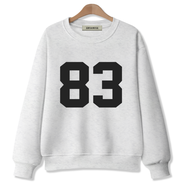 ANSANGSA 83 남녀공용 맨투맨 스웨트셔츠