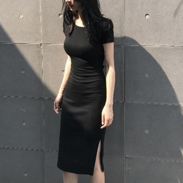 감성갤러리 백리스 투웨이 등트임 반팔 롱원피스 꾸안꾸룩 오피스룩 SC045 감성갤러리 백리스 투웨이 등트임 반팔 롱원피스 꾸안꾸룩 오피스룩 SC045