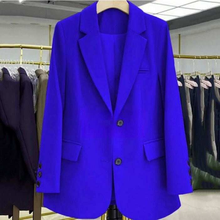 FANSYLI 여성 정장 자켓 봄 가을 신상 오피스 캐주얼 정장 코트 면접 통근 루즈핏 긴팔 정장 상의 W2508A15