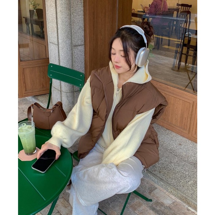 워너비뮤즈 /  커플패딩/6color  웰론 패딩 조끼