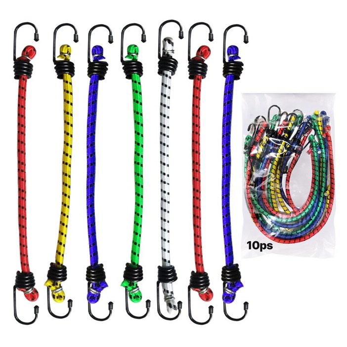 스트레치코드 탄성끈 캠핑연결고리 투훅