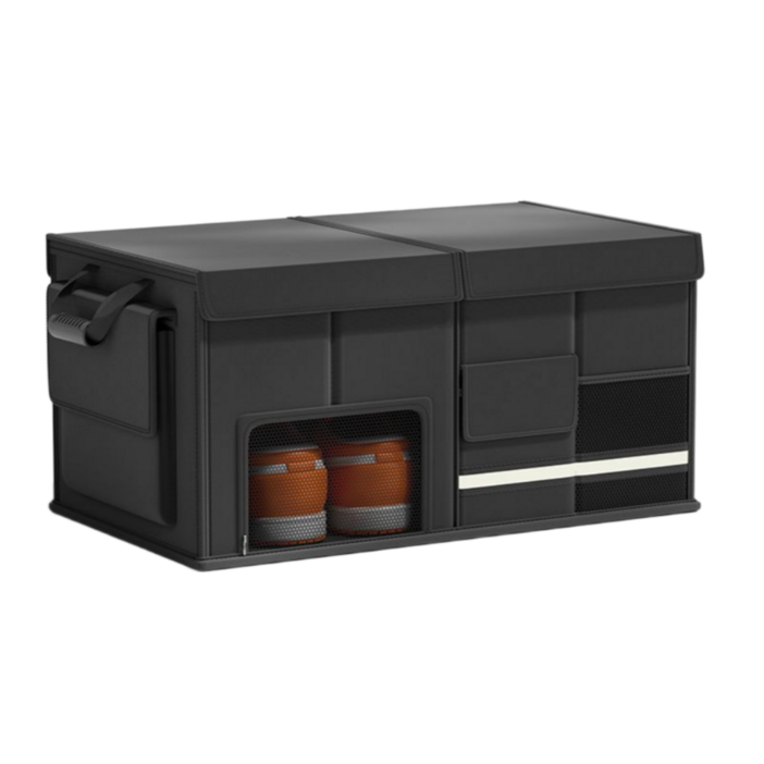 글레이셔 차량용 접이식 대용량 트렁크 정리함 신발 수납함, 블랙(대형60L)