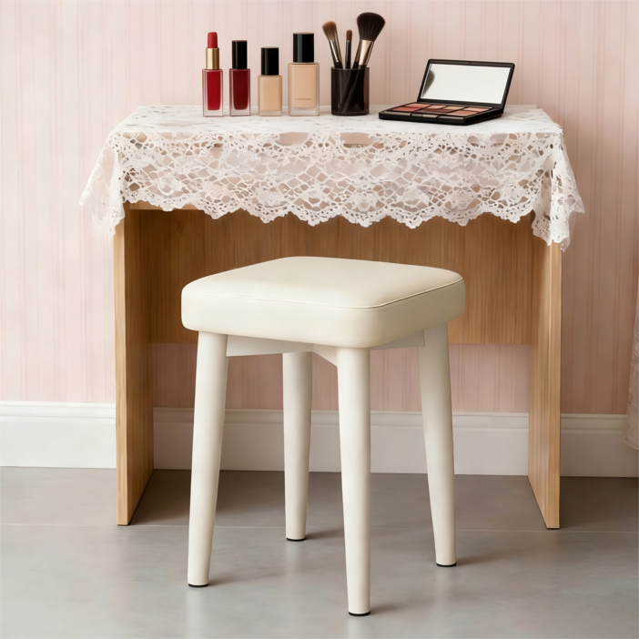 SengsoHome 푹신한 편안한 PU가죽 쿠션 화장대 스툴 의자