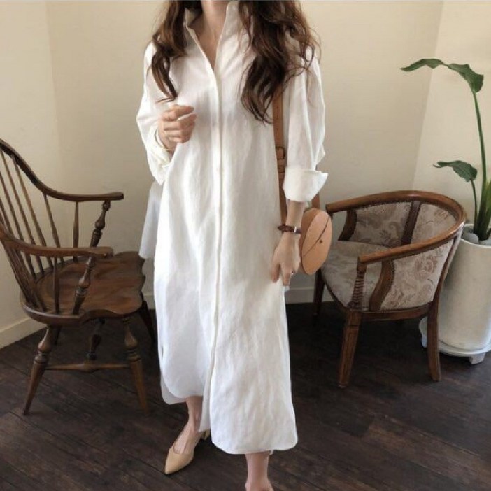 마리하우스 롱셔츠 롱블라우스 롱원피스