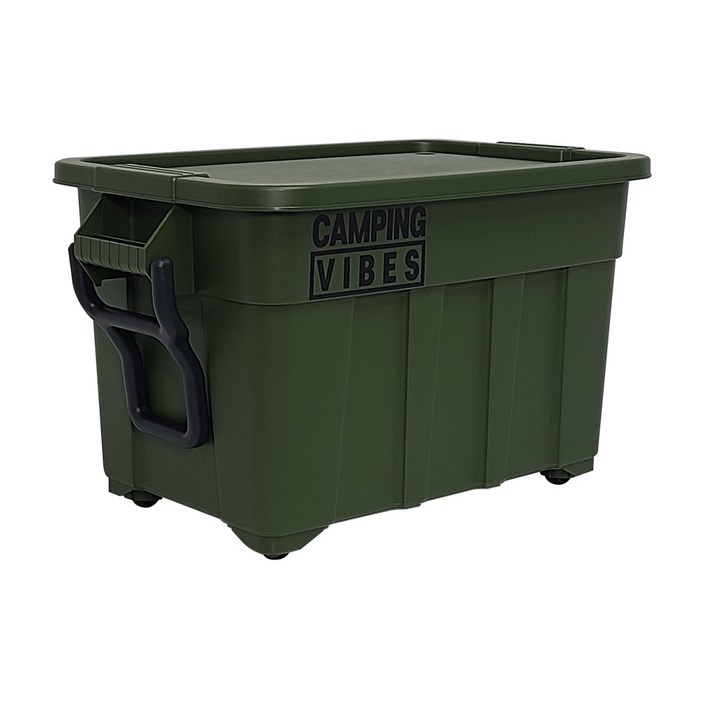 캠핑바이브스 멀티카고박스 기본구성 캠핑박스 토트박스, 1단, 1개, 그린