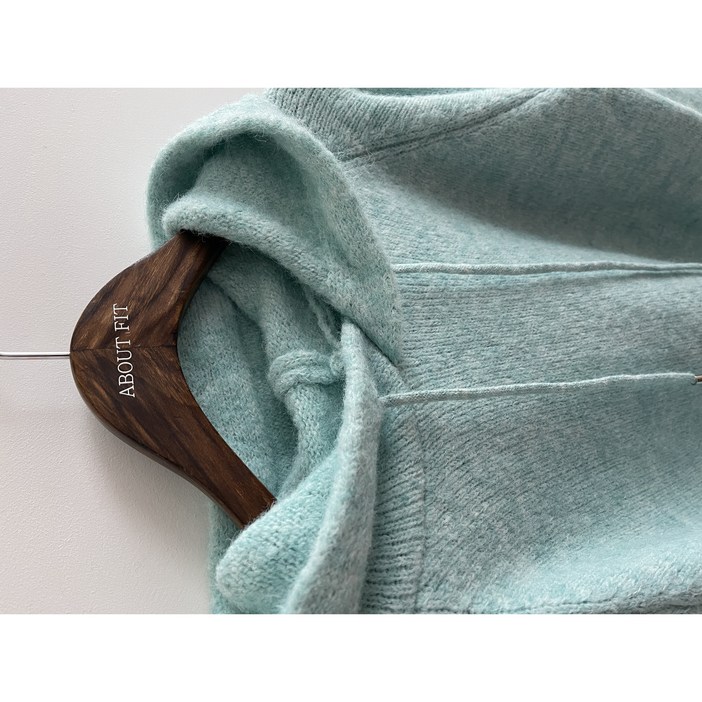 여성 베이직 포근 후드 긴팔 티셔츠 스웨터 니트