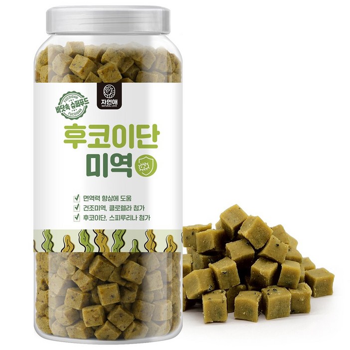 자연애보틀 후코이단 강아지 건강 간식, 후코이단미역, 1개, 520g
