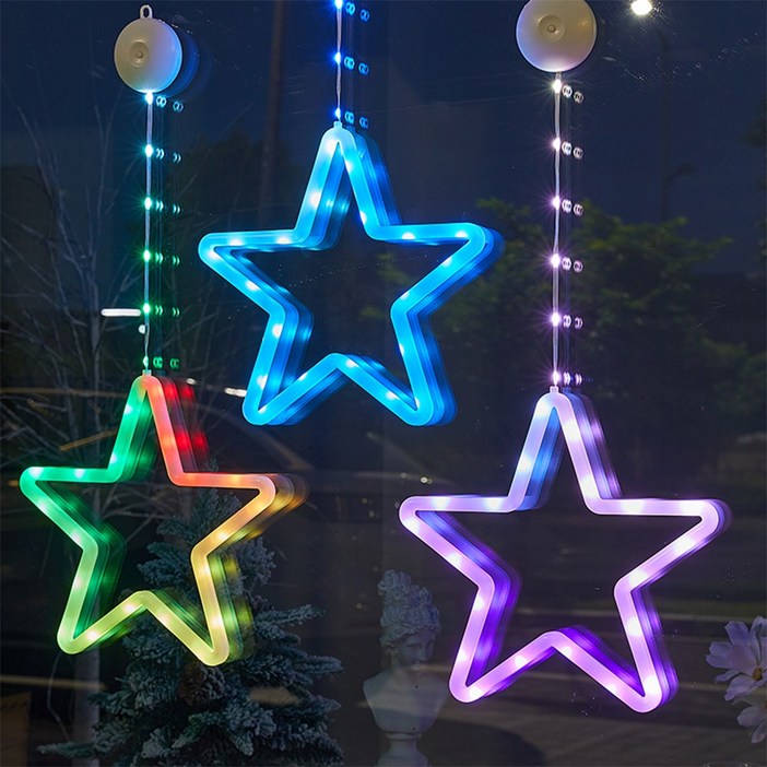 21세기트랜드 미슬 LED 크리스마스 모빌 별 눈꽃 네온사인 벽 조명 전구, 1개 21세기트랜드 미슬 LED 크리스마스 모빌 별 눈꽃 네온사인 벽 조명 전구, 1개