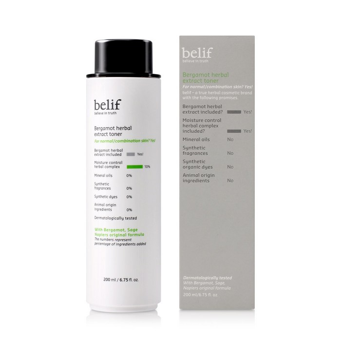 빌리프 베르가못 허벌 익스트랙트 토너 200ml, 200ml, 1개
