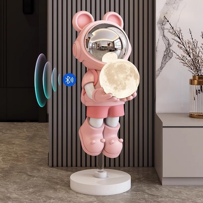대형 우주비행사 블루투스 오디오 플로어 램프 인테리어 조명 장식품