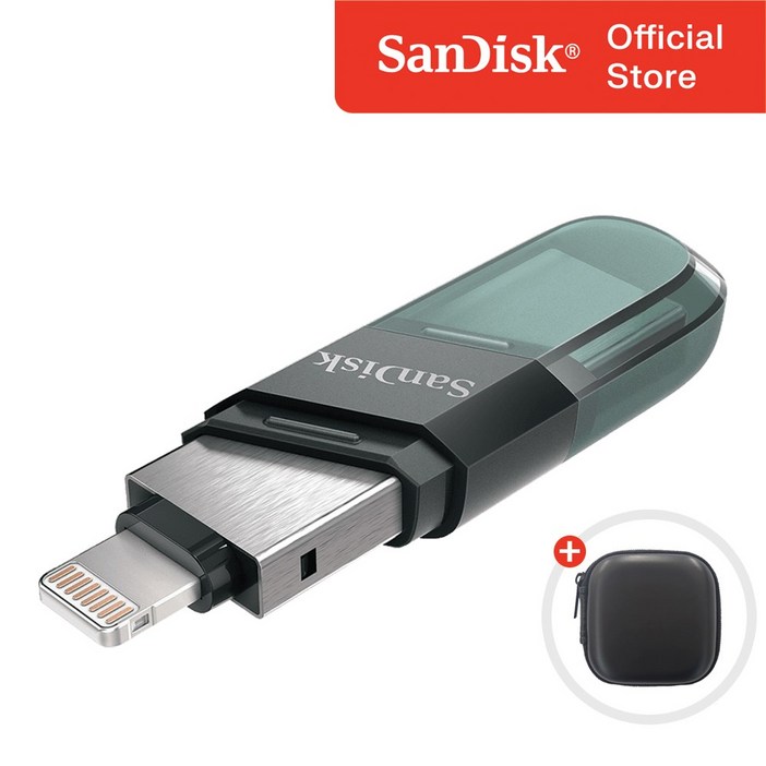샌디스크 USB 메모리 iXpand Flip 8핀 OTG 3.0  USB 보관 케이스, 256GB