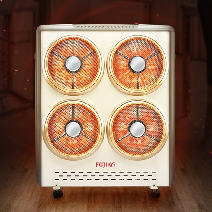 후지카 국산 온풍 하이라이트히터 대형 전기히터 난로 4구 FJK-H4000, FJK-H4000, 혼합색상