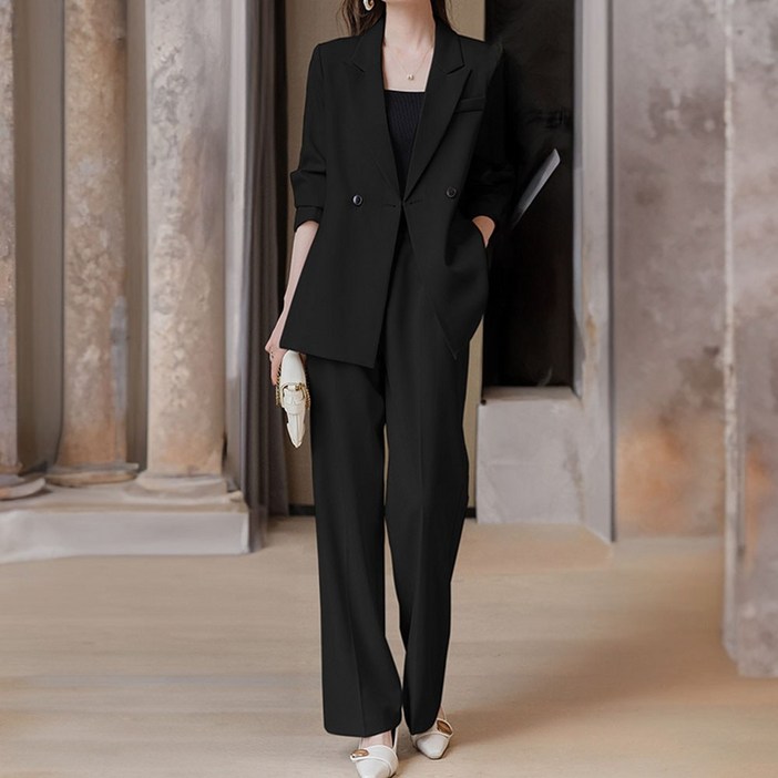 시크힐즈 칼리고 정장 자켓  와이드 팬츠 세트 12260