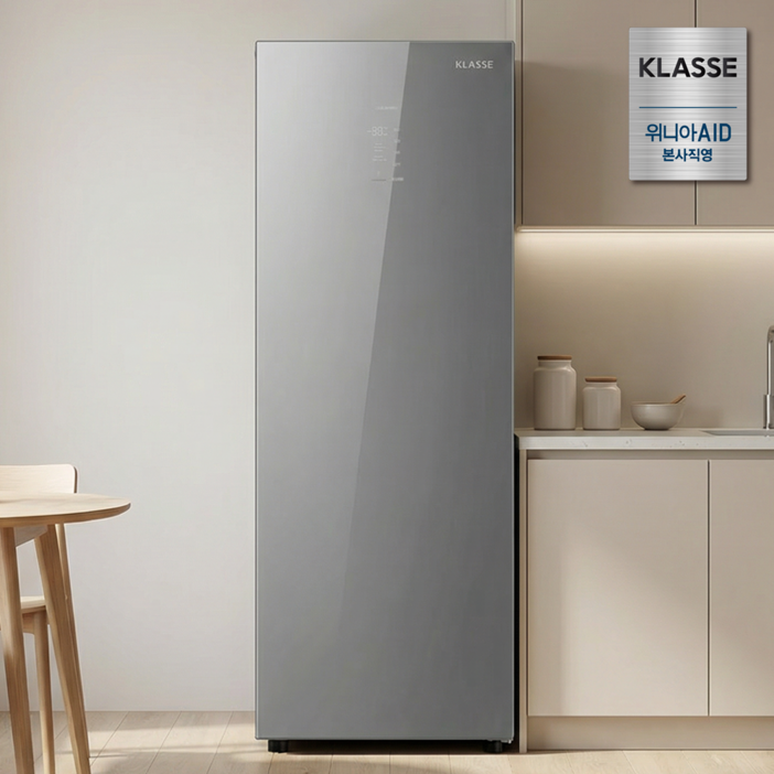 클라쎄 컨버터블 미니 스탠드형 김치냉장고 1도어 글라스모델 KAB112SSG4GPV(AK) 용기 FULL 기본구성, KAB112SSG4GPV(AK)