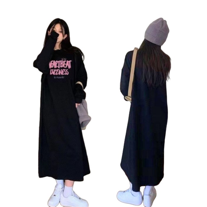 기모맨투맨원피스 츄리닝원피스 키작녀 롱원피스