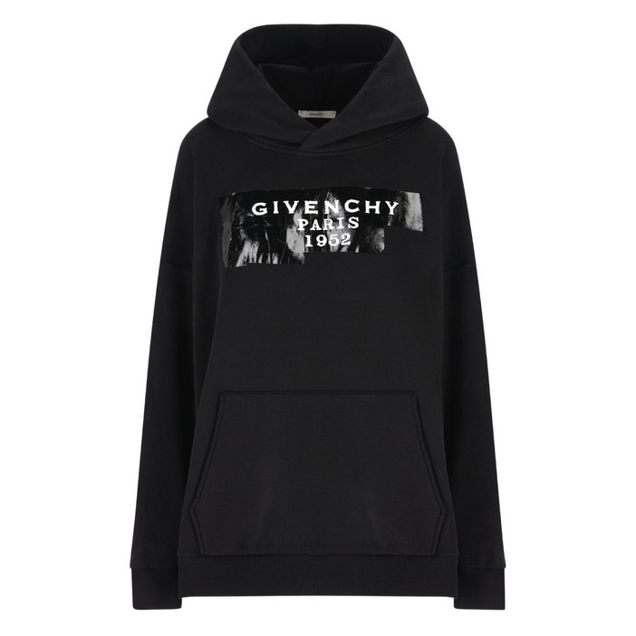 지방시 로고 프린트 코튼 후디