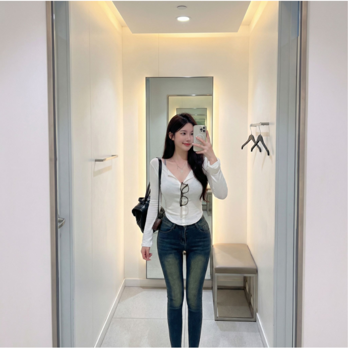 골반뽕 9부 스키니진 4컬러 6사이즈