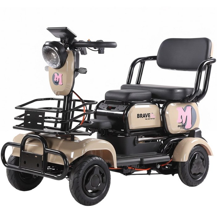 엠브레이브 안전한 노인전동차 어르신 사륜 전기스쿠터 중장년 효도 선물 바이크 네발 전기차, 레드, FNS 60V20A