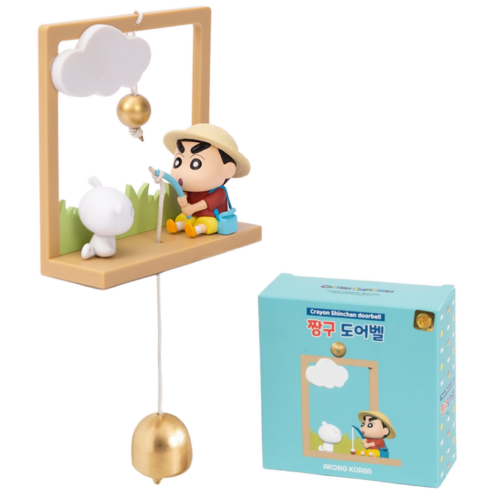짱구 도어벨 흰둥이 낚시 현관문 카페 인테리어 알림 종 캐릭터 굿즈 선물
