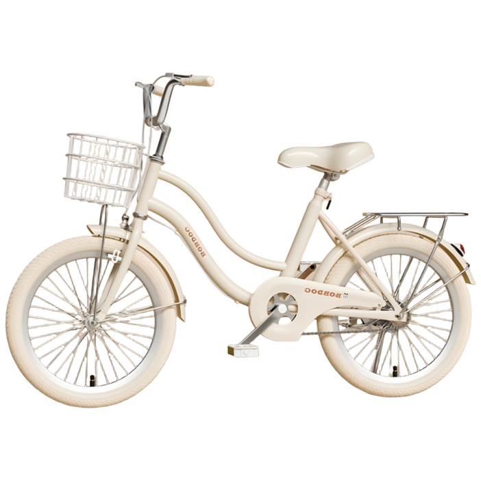 크리앙 여성 자전거 출퇴근 클래식 바구니자전거, 1개, 150cm, 크림크림 휠스틸