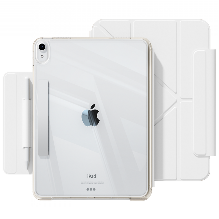 AOUB 아이패드11 보호케이스 아이패드9 태블릿 10세대 8풀아웃 미니76 자석분할 펜슬케이스 2025 아이패드에어7 보호케이스 3+y 브라켓 에어654 투명하고 얇은, 회색, 1개
