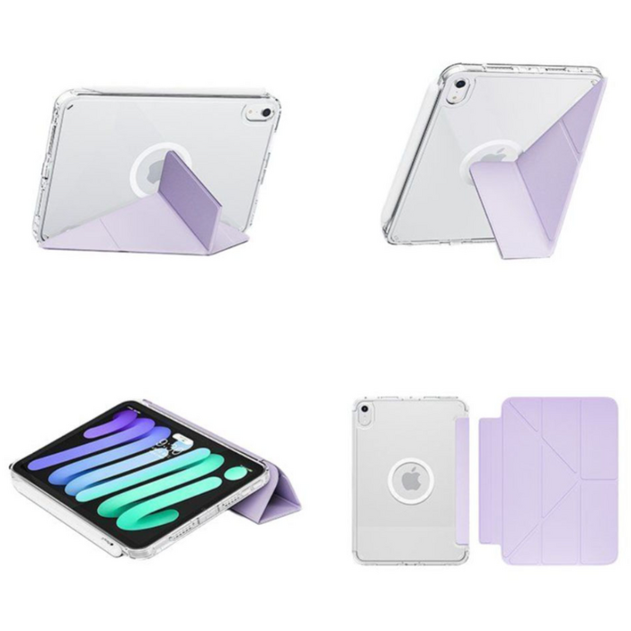 아이패드 미니 맥세이프 케이스 6 7 커버형 투명 TPU iPad mini 호환, 블랙커버, 1개