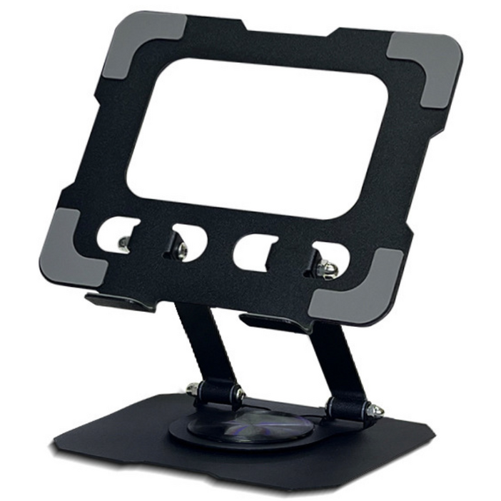 LEOQ 360도회전 탁상용 핸드폰 태블릿 스탠드 거치대, 블랙, 1개