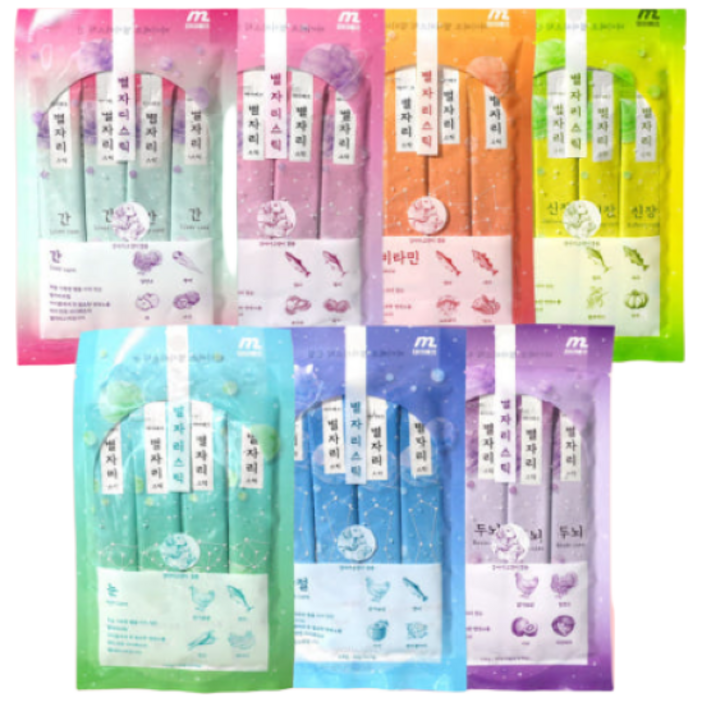 마이베프 별자리스틱 짜먹는 간식 60g 7종콤보(총7개)