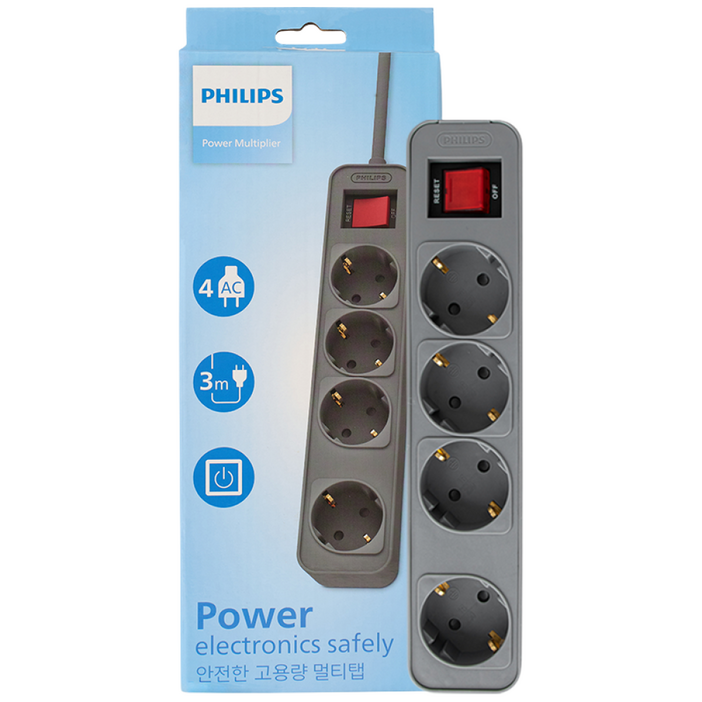 필립스 고용량멀티탭 4000W 워크탭 과부하차단