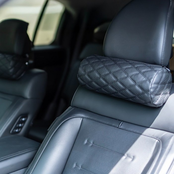 볼체 메모리폼 차량용목쿠션 자동차 목받침 목베개, 2개, 01.클래식블랙