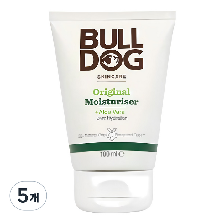 불독 오리지널 모이스처라이저 알로에 진정 남성 올인원 로션, 100g, 5개